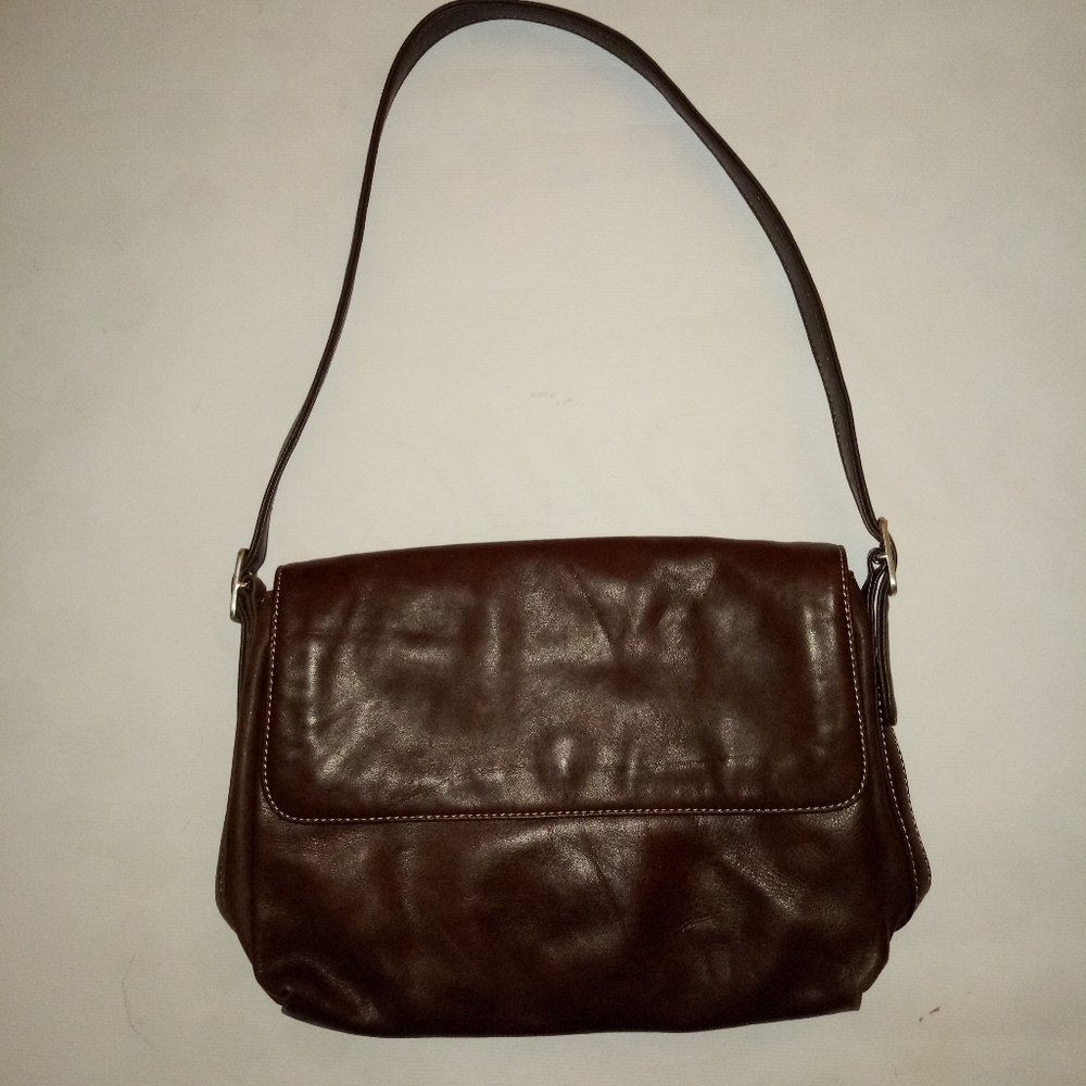 Apostrophe Leather shoulder bag